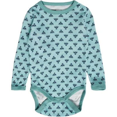 Produktbild von hummel hmlBAMBO langarm Baby-Strampler 7135 - mineral blue 62