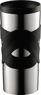 Produktbild von Thermobecher, BODUM Travel Mug, 0.35 l, Edelstahl Doppelwandig, Schraubdeckel, Schwarz