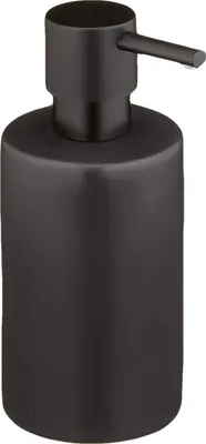 Obrázek produktu pro Dávkovač mýdla Spirella "Tube" | s pumpičkou z nerezové oceli | dávkovač tekutého mýdla | porcelán | 300 ml | odolný a robustní | matně černý