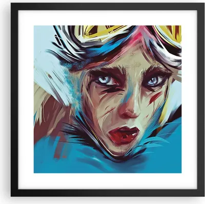 Produktbild von Gerahmtes Poster - Schwarzer Rahmen - Stück Modern Frau - 40x40 cm - Wand Bild - Wanddeko - Wandbilder - Kunstposter - Wandposter - Bilderrahmen - Bilder - Kunstdruck - P2BAC40x40-4650