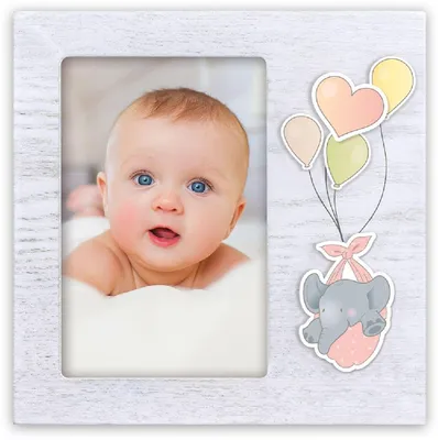 Produktbild von ZEP Bilderrahmen für Babyfotos, Modell Trudy, 10x15 cm, rosa, mit Aufstellfuß und Aufhängevorrichtung