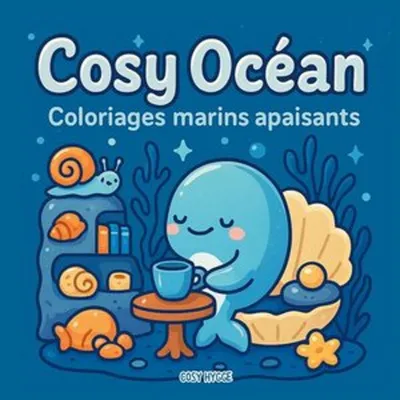 Image de Gemütliches Malbuch mit niedlichen und friedlichen Unterwasserszenen für Kinder und Erwachsene