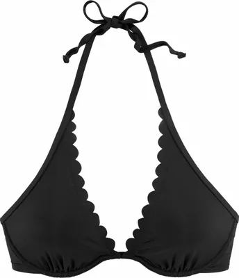 Produktbild von LASCANA Bügel-Bikini-Top Scallop schwarz Größe 38 Cup F