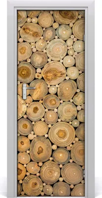 Produktbild von Tulup Türaufkleber 75x205 cm Dekorative Aufkleber Selbstklebend Wasserdichte Tapete Abnehmbar Schlafzimmer Wohnzimmer Wohnkultur - Selbstklebend für Holzstämme