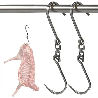 Immagine prodotto di Solidchoice - Gancio in acciaio inossidabile a forma di "S" per processi di essiccazione di carne e salsicce