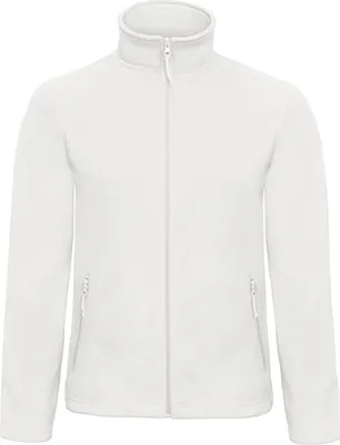 Produktbild von B&C FUI50 | Herren Microfleece Jacke Duo ID.501 - Farbe: White - Größe: XL