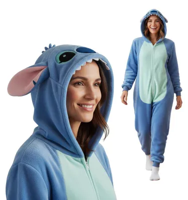 Obrázek produktu pro Pyžamo overal Kigurumi kostým pro dospělé Modrá Stitch XXXL: 195-205 cm
