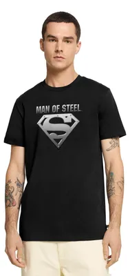 Produktbild von Spreadshirt DC Comics Superman Logo Man Of Steel Männer Premium T-Shirt, L, Schwarz