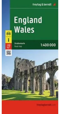 Image de Angleterre - Pays de Galles, Carte routière 1:400.000, freytag & berndt