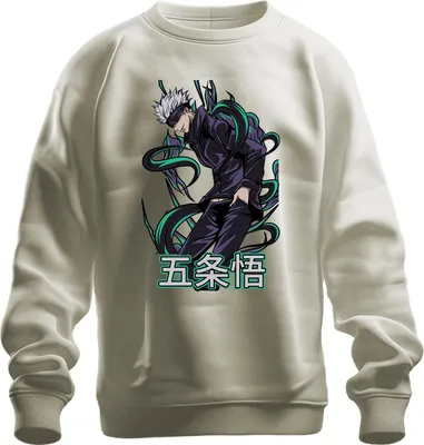 Obrázok produktu pre Jujutsu Kaisen Gojo 五条悟 Anime Otaku Darčeková mikina Uni mikina so zaviazanými očami, príroda, XL