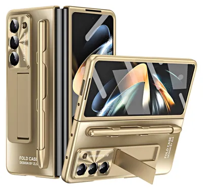 Produktbild von Für Samsung Galaxy Z Fold5 5G Schutzhülle mit Stand- Stifthalterung und Stift