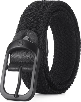 Immagine prodotto di INF Nuova cintura elastica intrecciata da uomo - 120 cm Nero