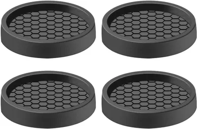 Produktbild von 4 Stück Gummi Möbeluntersetzer, 5 cm Schutzpads für Möbelbeine, rutschfeste Unterlagen für Möbelrollen