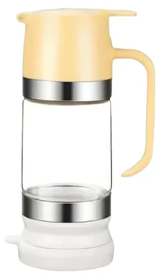 Honigdispenser, lekvrij, 350 ml, Glas, gelb, mit Griff