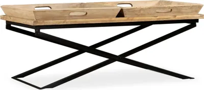 Produktbild von The Living Store Couchtisch Mangoholz Massiv 110 x 55 x 42 cm