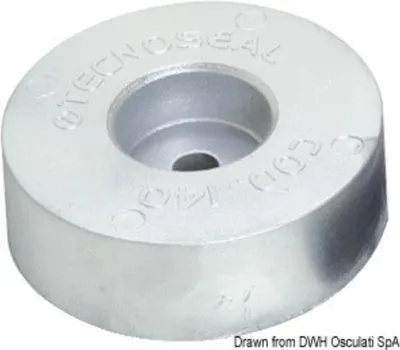 Immagine prodotto di Anodo di poppa in zinco Ø125x38 mm, 2,7 kg — Osculati 43.210.02