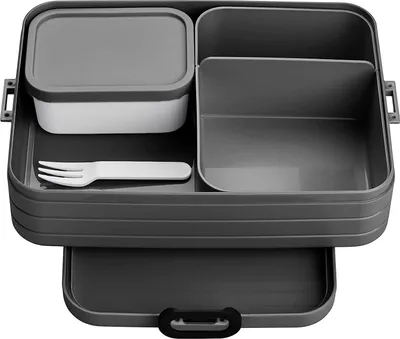 Produktbild von Mepal - Lunchbox Take A break large - Brotdose mit Fächern - Geeignet fur bis zu 8 butterbrote - Ideal für mealprep - 1500 ml - Nordic black
