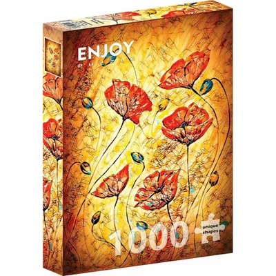 Zdjęcie produktu dla Puzzle 1000 elementów Enjoy – Obraz „Czerwone maki”