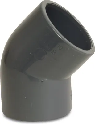 Produktbild von Mega Winkel 45° PVC-U 160 mm Klebemuffe 16 bar, grau