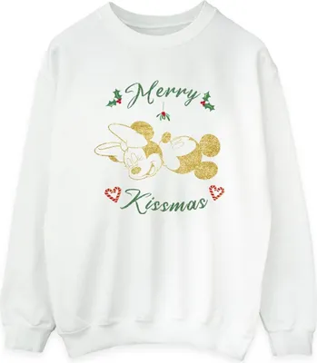 Produktbild von Disney - "Merry Kissmas" Sweatshirt für Damen BI28887 (L) (Weiß)