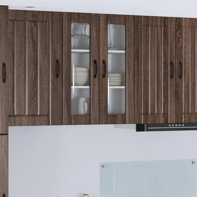 Productafbeelding van vidaXL Wandkast LUCCA, bruineikenlook, 60 x 31 x 80 cm, houtvezel