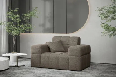 Produktbild von Sessel Designersessel NANCY in Stoff Neve Taupe