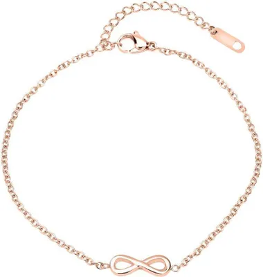 Produktbild von Fußkette mit Infinity Symbol vergoldet rosévergoldet A5012