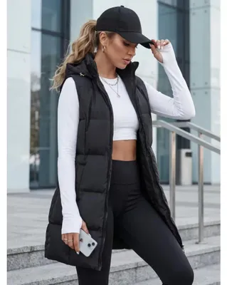 Immagine prodotto di Gilet lungo trapuntato da donna VIANA nero XL