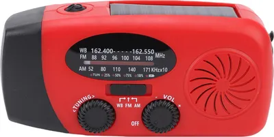 Zdjęcie produktu dla Awaryjne radio AM FM WB 2000 mAh z ręczną korbką, przenośne radio pogodowe z latarką LED