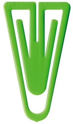 Produktbild von Büroklammern Plastiklips 35mm VE=100 Stück hellgrün