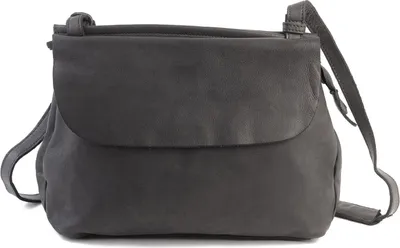 Produktbild von HAROLD'S Leder Schultertasche Umhängetasche Submarine Shoulderbag Flap Black schwarz