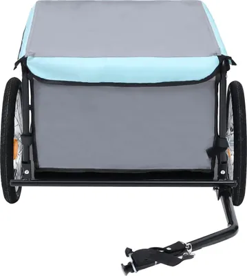 Produktbild von vidaXL Fahrradanhänger Grau und Blau 65 kg