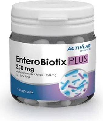 Obrázok produktu pre Activlab Pharma Enterobiotix PLUS 250 mg - probiotikum na podporu črevnej flóry počas liečby antibiotikami a po nej, 10 kapsúl