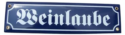 Produktbild von Emaille Straßenschild Weinlaube