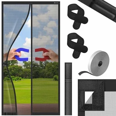 Produktbild von Fliegengitter für Türen 100 x 220 cm - Einfache Montage und effektiver Insektenschutz