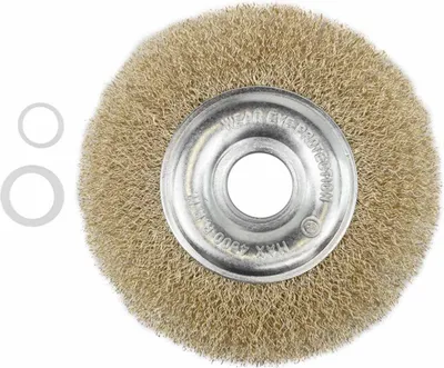 Image de Brosse métallique pour perceuses et meuleuses d'angle, douce, 125 mm