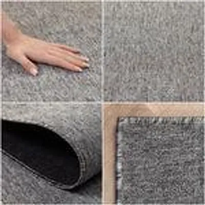 Produktbild von Kurzflor Teppiche Unicolor - Einfarbig Teppiche im modernen Stil Teppich Wohnzimmer Farbe: Grau Größe: 120 cm x 170 cm