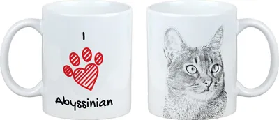 Zdjęcie produktu dla Abessinier - Kubek z motywem kota, uroczy kubek z grafiką, prezent z Waszym zdjęciem od marki Art-Dog