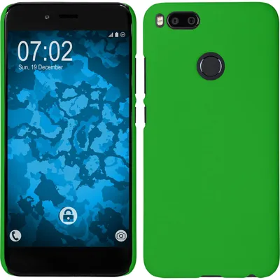 Produktbild von PhoneNatic Case kompatibel mit Xiaomi Mi 5x / Mi A1 - Hülle grün gummiert Hard-case Cover