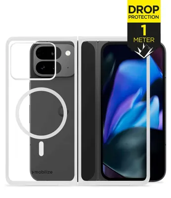 Imagen del producto de Funda transparente de protección sin adornos, compatible con MagSafe, para Google Pixel 9 Pro Fold
