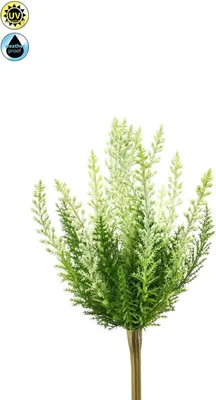 Produktbild von artplants.de Kunstblume Erika ELSAWO auf Steckstab, crossdoor, weiß-grün, 30cm - Künstliche Besenheide