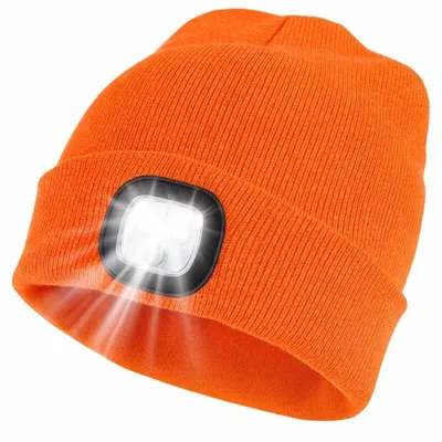Obrázok produktu pre APT BQ83B Čepice s čelovkou USB, oranžová