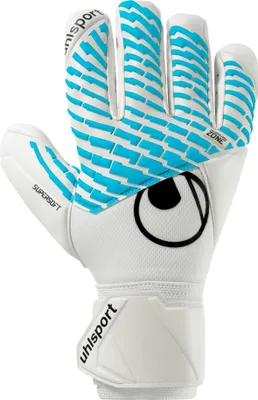 Zdjęcie produktu dla Uhlsport Fm Cybertec Supersoft Hn - biały/cyber niebieski/czarny, Rozmiar:7,5
