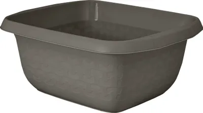 Produktbild von Wäschewanne Wäschekorb Plastikwanne Kunststoff Wäscheschüssel Dunkelgrau 16 l