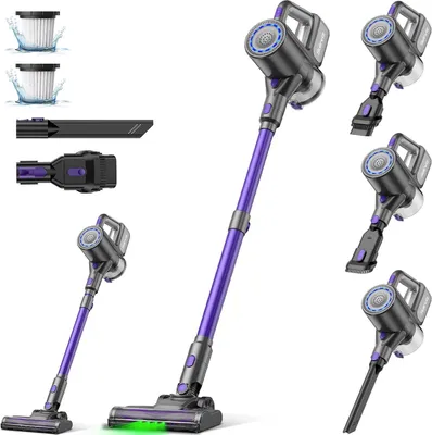 Produktbild von ZMH Handstaubsauger 40000 Pa Akku Staubsauger kabellos 2600 mAh Akkusauger mit 4 stufiges Filtersystem 35 Min Laufzeit Höhenverstellbar