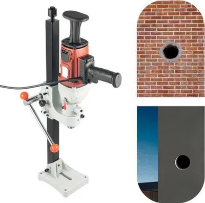 Image de Perceuse à noyau diamantée - 2200 W, 1200 RPM, pour un perçage professionnel à sec et à l'eau