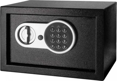 Image de Herzberg HG-03855 : Coffre-fort électronique numérique en acier à double boulon - 20x31x20 cm