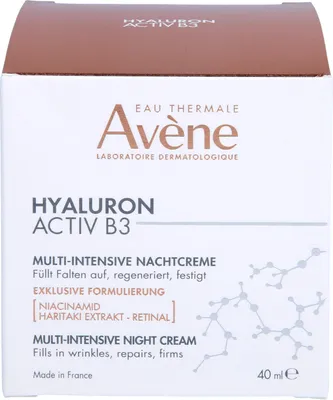 Immagine prodotto di Avène Hyaluron Activ B3 Crema notte multi-intensiva - trattamento anti-età contro le rughe con niacinamide, crema da 40 ml