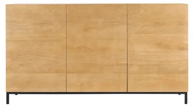 Produktbild von Miliboo - Industrial-Sideboard YPSTER 3 Türen aus aus massivem Mangoholz und Metall