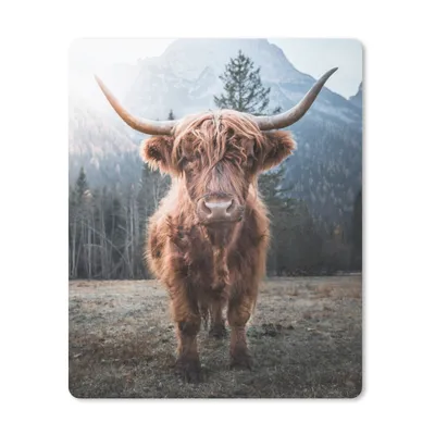 Produktbild von MuchoWow® Mauspad Mousepad Schottischer Hochländer - Kuh - Tiere - Berg - Natur 19x23 cm - Mousepads - Maus Mat - Pad - Mausunterlage - Mauspads - Spielen
